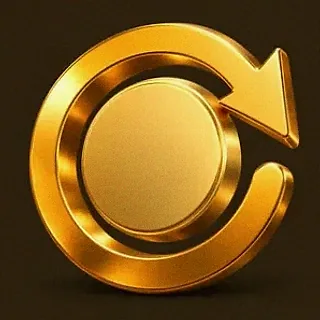 Gold circular arrow — Casiny