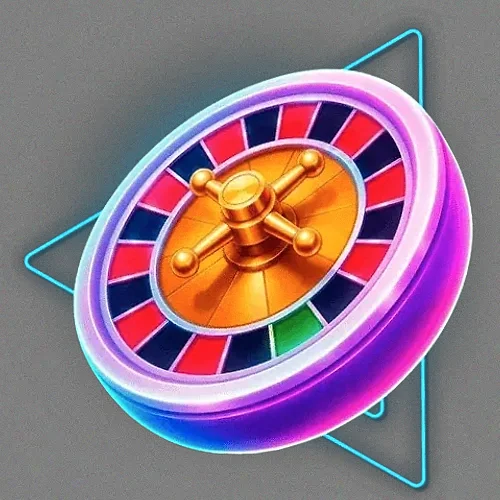 Neon roulette wheel