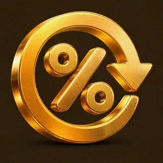 Gold percent symbol — Casiny
