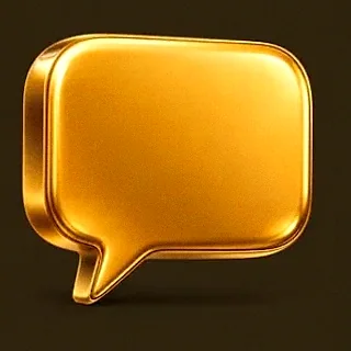 Gold speech bubble — Casiny