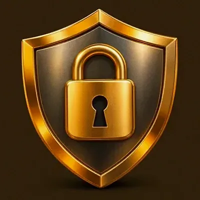 Shield with padlock — Casiny