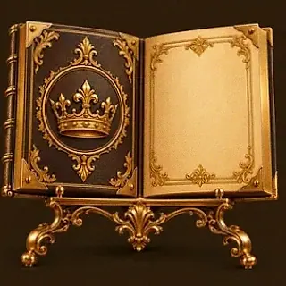 Ornate open book — Casiny