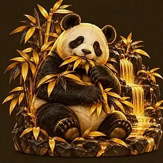 Panda eating bamboo — Casiny